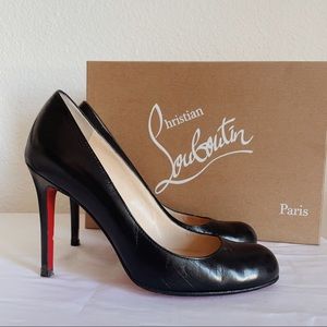 Christian Louboutin Black Pump Heels with Red Soles